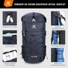 SKYSPER Hiking Backpack 50L Rucksack - Roll Top Backpacking Backpack