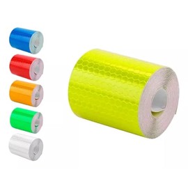 Vmingo Sticker Reflejante Cinta Seguridad Protector Auto Moto Bici 5cm*3m (Amarillo)