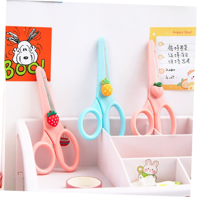 COHEALI 2sets Sturdy Craft Scissors Safe Student Scissors Paper Cutting
