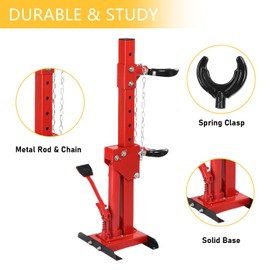MOTOOS Strut Spring Compressor 3 Ton with 4 Snap 6600lbs with 4 Snap Joints Hydraulic Auto Strut Coil Spring Compressor Tool, Red, Normal