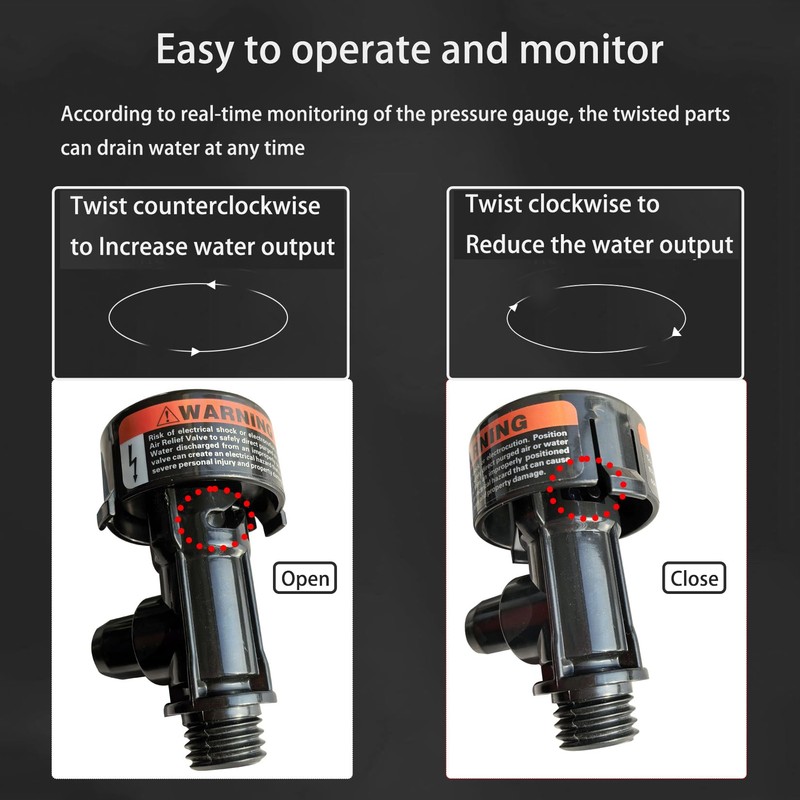 Dicsley 98209800 98209803 Manual Air Relief Valve with Pressure Gauge