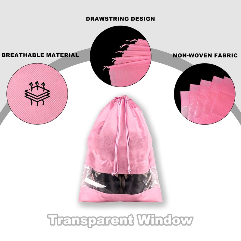 MEOTAKILE 20 Pack Shoe Bags for Travel, 17" x 12.6"