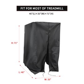 Iptienda Treadmill Cover, Folding Treadmill Covers Waterproof for Foldable Running Machine Indoor Outdoor 46"L x 35"W x 71"H