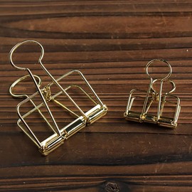 4Pcs Gold Hollow Out Long Tail Wire Binder Clips Paper Binder Clip Large Binder and Paper Clips Small in Size and Light in Weight,Clips, Clamps,Office Products Tape, Adhesives and Fasteners 51mm