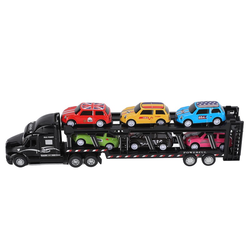 1:48 Carrier Truck Toy Model Alloy Detachable Six Car Kids
