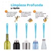 axie Set 5 Cepillo Limpieza Botellas Vasos Biberones Popotes