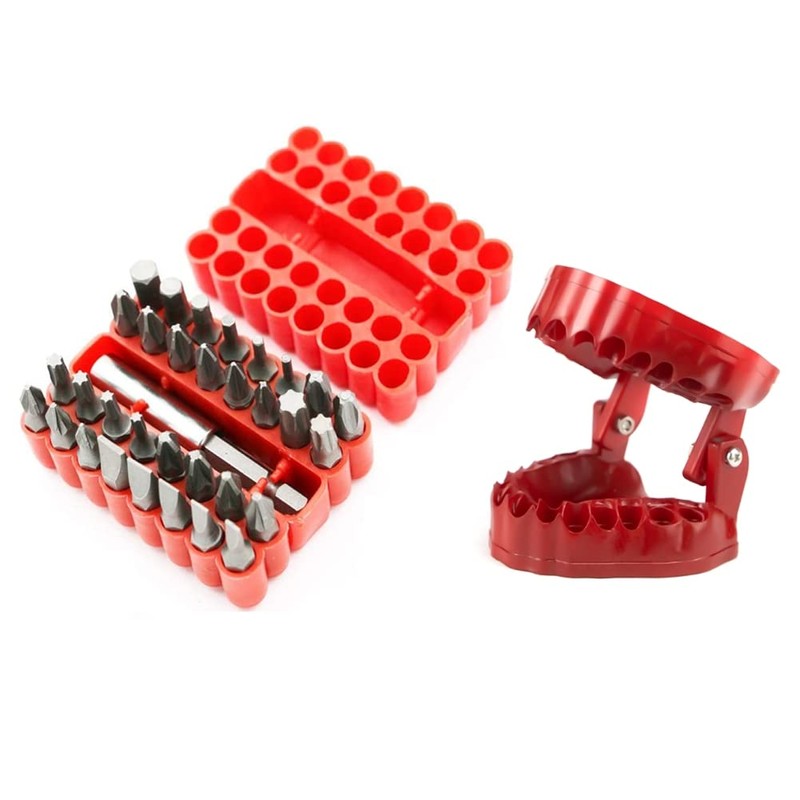 Denture Screwdriver Bit Organizer Holder with Magnetic Base,Drill Bit Holder