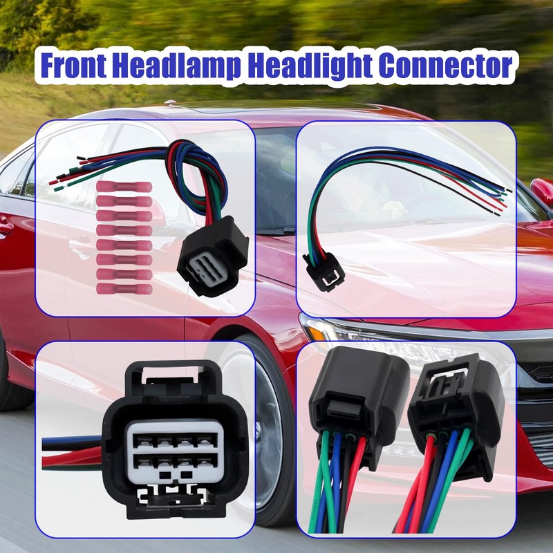 Front Headlamp Headlight Connector Fit for Honda Accord 2018-2022 8-Way