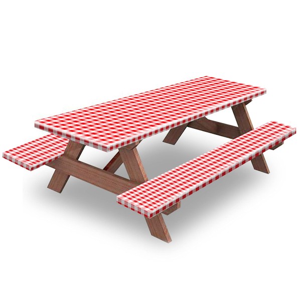 KENOBEE 6ft Picnic Table and Bench Cover, Camping Essentials RV