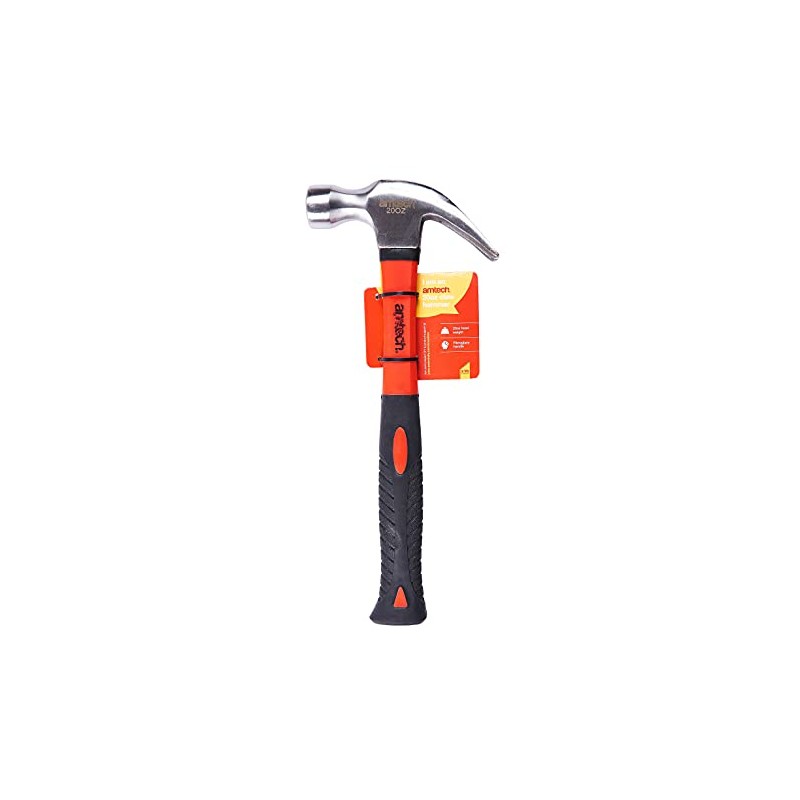 Amtech A0270 20oz (560g) Claw Hammer with fibreglass Shaft
