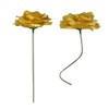 Eternal Blossom Rose Head Flowers with Stem, 50 Golden Artificial