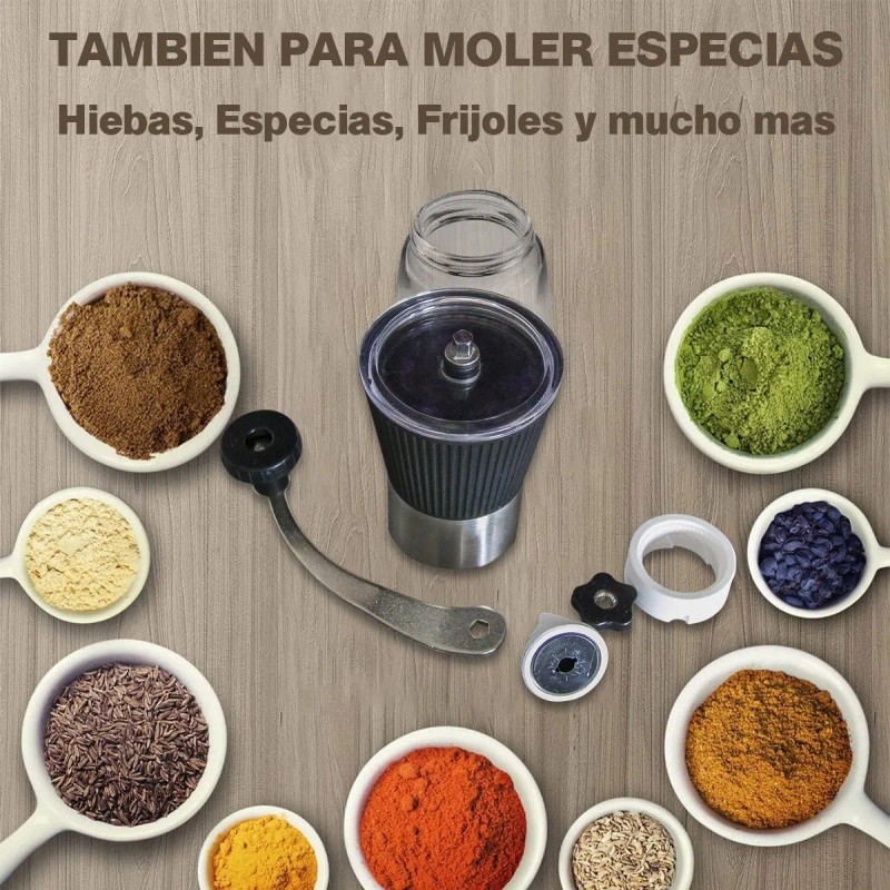 Molino Café Manual Molinillo Especias Cerámica Portátil