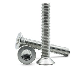 Hippo Hardware M4 (4mm X 20mm) Torx TX Countersunk Machine Screws CSK 6 Lobe Star A2 Stainless Steel Bolts (Pack of 5)