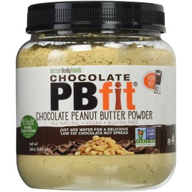 PBfit All Natural Chocolate Peanut Butter Powder 24 Ounce, Chocolate and Peanut Butter Powder from Real Roasted Pressed Peanuts and Cocoa, Low in Fat High in Protein, Natural Ingredients