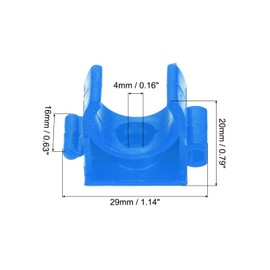 MECCANIXITY PVC U-type Tube Pipe Fitting Clamps Clips Connectors Inner 16mm Blue Joining Snap Connection for Hose Electrical Conduit Home Furnishing Pack of 100