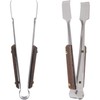 Takagi Craftsman Stainless Steel Wooden Handle Sugar Tongs, 4.3 inches