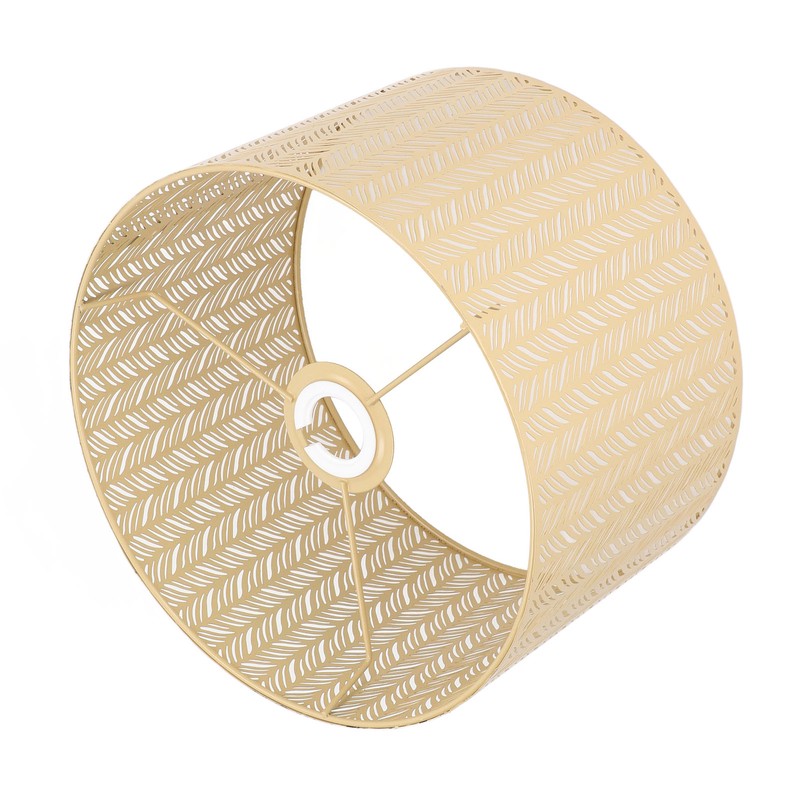 Drum Lamp Shade E27 E14 Clip Fir Leaf Shape Hollow