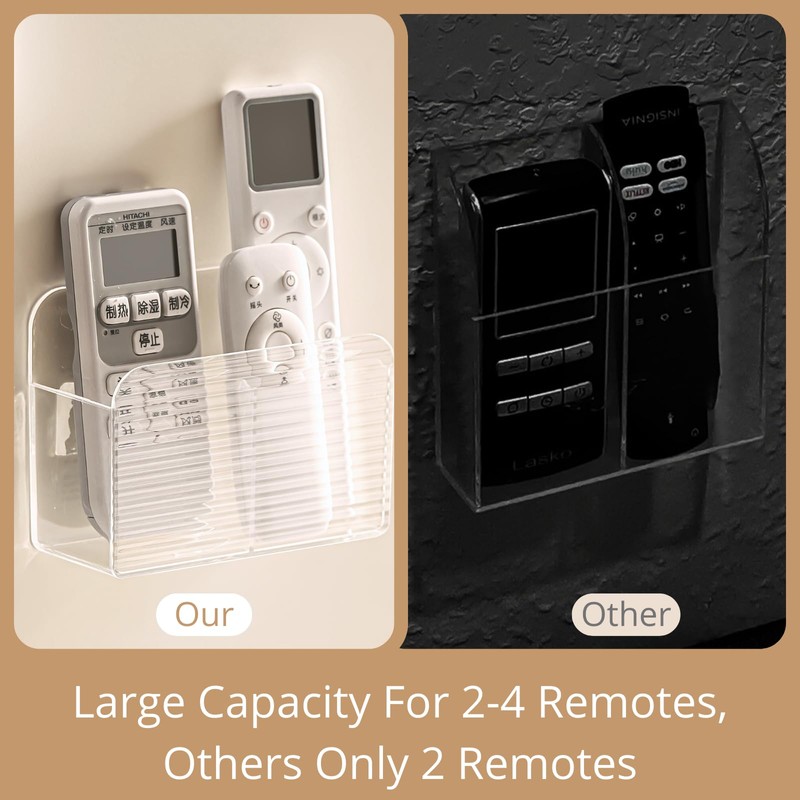 LINFIDITE Adhesive TV Remote Control Holder Wall Mount TV Remote