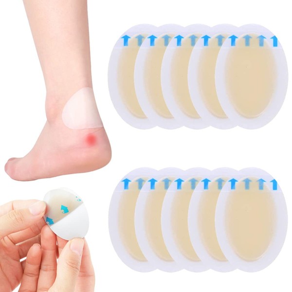 10 Pack Invisible Blister Plasters Hydrocolloid Invisible Blister Cushion Gel