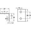Stretcher Plates/Angled Worktop L Brackets Unfinished - Steel 27x25x38mm -