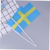 Tofficu 2sets Mini Sweden Flag on Stick Handheld Flags for