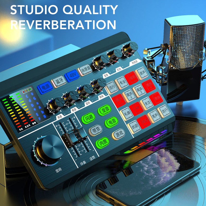 Professional Sound Mixer 1200mAh Micro USB Studio Streaming Live Gaming