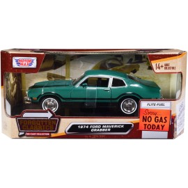 MOTORMAX 1/24 MotorMax 1974 Ford Maverick GRABBER & Black Stripe Diecast Green 73332GRNBK