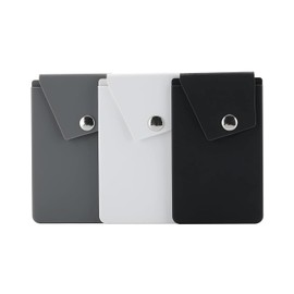 BIAJIYA Phone Card Holder,Cell Phone Silicone Wallet Stick-on ID Business Credit Card Pocket for Smartphones