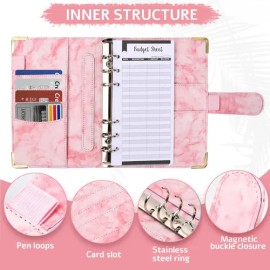 28 Piezas Carpeta Cuaderno A6, Organizador De Dinero