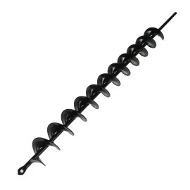 ALL-CARB 2" × 24" Precision Black Auger Drill Bit For Garden Plant Flower Planter Spiral