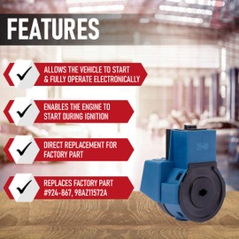 Interruptor de arranque de llave de encendido automotriz de AA Ignition – compatible con vehículos Ford, Lincoln Mazda y Mercury – activador de motor y electrónica, sustituye a los números de pieza