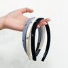 Silver Ribbon Slim Hairband Pastel Blue / 실버 리본 슬림