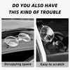 Couslcd Sunglass Holder for Car Visor, Magnetic Leather Car Glasses