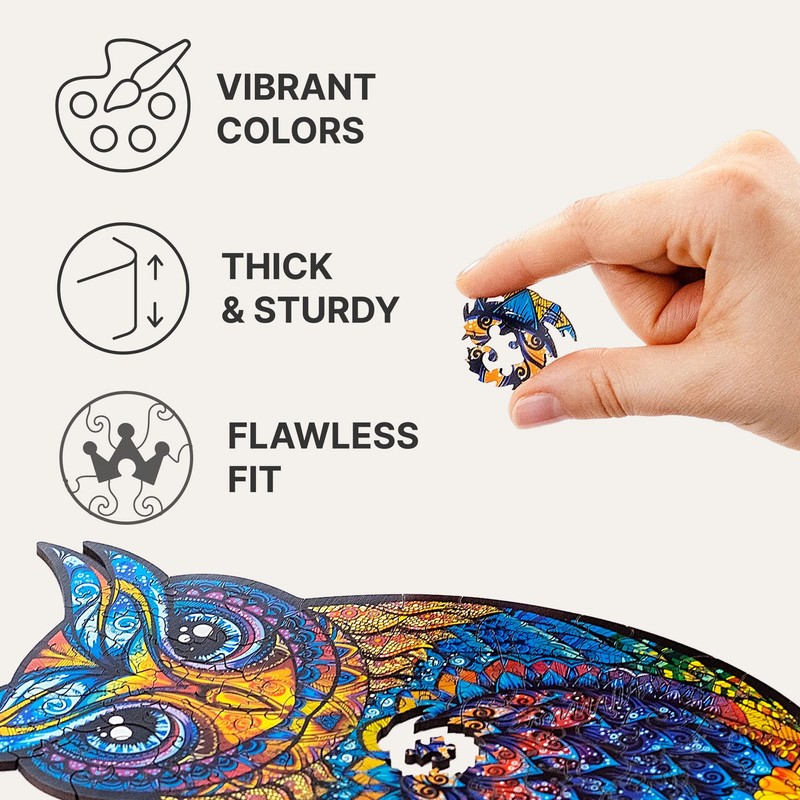UNIDRAGON Wooden Puzzles for Adults Unique Jigsaw Puzzles - Medium