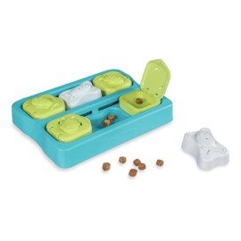 Catstages Kitty Cube Puzzle Interactive Cat Treat Puzzle Cat Toy, Blue