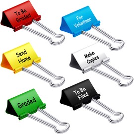 6 Pieces Teacher Essentials Large Binder Clips 2 Inches Teacher Binder Paper Clips Office School Supplies Classroom Management Teacher Supplies (Things to Do)