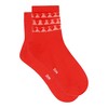 DIM Women's Skin Style Fancy Hearts x2 Socks, Red, One