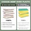 Isshah Plant-Based Kitchen Sponges - Natural, Eco-Friendly, Biodegradable Sisal Hemp