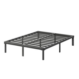 ZIYOO 14 Inch King Size Metal Platform Bed Frame with Heavy-Duty Steel Slat Support, No Box Spring Needed, Under Bed Storage Space, Easy Assembly, Noise-Free, Sturdy & Durable, Black