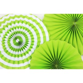 Sunbeauty Decorative Paper Fans for Celebrations Wedding Birthdays 21 cm 31 cm 42 cm Pack of 6