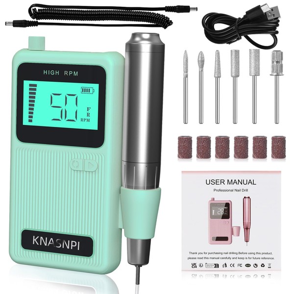 KNASNPI Professional Electric Nail Drill 50000 RPM High Speed with