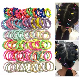 Pack of 100 Girls Hair Bobbles, Ponytail Holder, Elastic Braid Elastic, No Metal, Small Elastic Hair Bands for Women and Girls