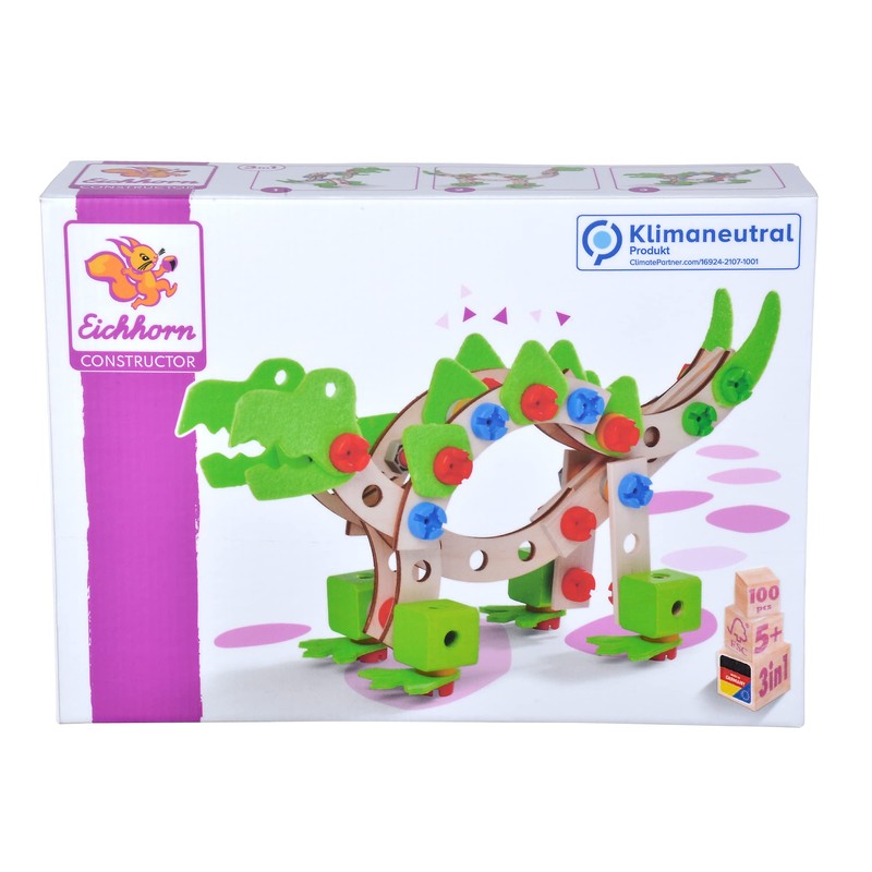 Eichhorn - Constructor Dinosaur, 3 Model Variants: Stegosaurus, T-Rex, Bronchiosaurus,