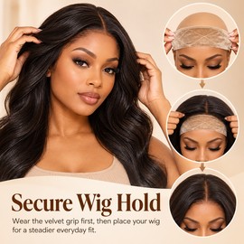 Velvet Wig Grip Headband for Secure Wig Wear – Adjustable Non-Slip Band for Lace Frontal Wigs & Everyday Use