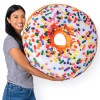 Much Comfort 31" 3D Sprinkle Donut Throw Pillow - Made
