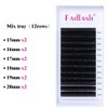 Lashes Extension Mixed Tray 15-20mm Easy Fanning Volume Lashes C