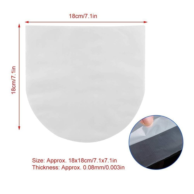 100PCS Vinyl Record Inner Sleeves, 7in Anti-Static LP Clear Vinyl