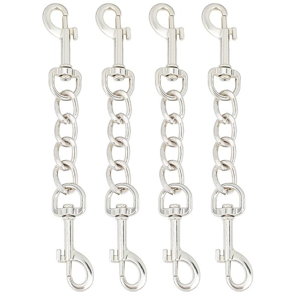 GOMAKERER 4 Pcs Dog Collar Safety Clips, Platinum Alloy Dog