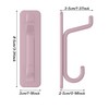 Self-Adhesive Wall Hooks, Pink, ABS Material, No-Hole Design, Waterproof Utility