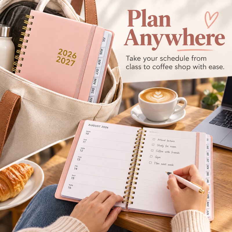 2026–2027 Academic Planner for School & Work – Hardcover Weekly